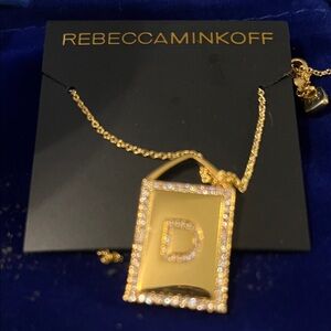 Rebecca Minkoff Gold Initial D Pendant Necklace